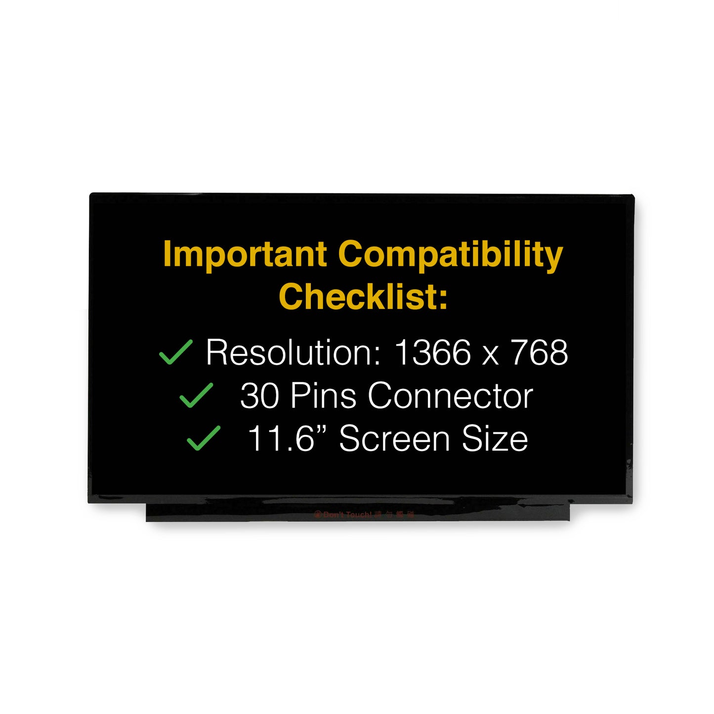 HP FORTIS G1M 11 INCH CHROMEBOOK 30 Pins HD 1366x768 Replacement Screen