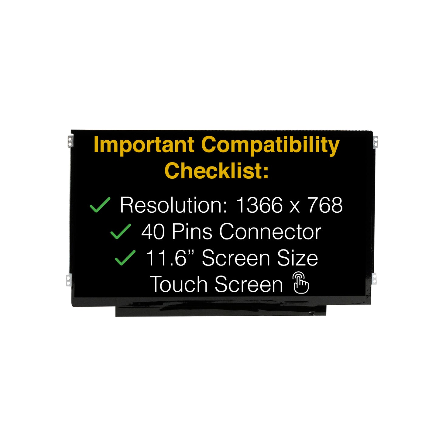 HP FORTIS G1M 11 INCH CHROMEBOOK 30 Pins HD 1366x768 Replacement Screen
