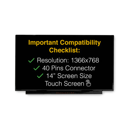 HP CHROMEBOOK X360 14A-CA0790WM 40 Pins HD Touch Screen Replacement LCD Display With Tools