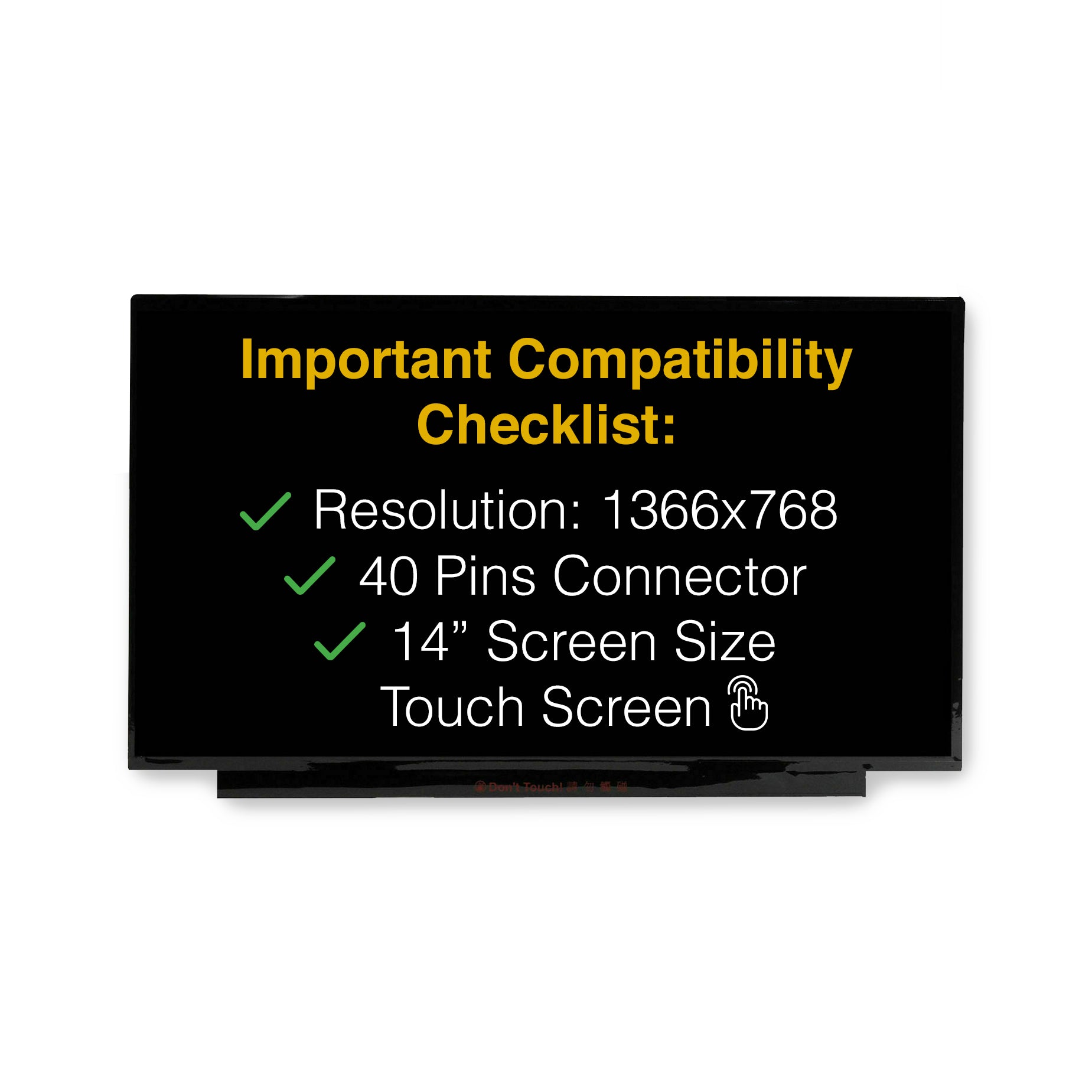 HP 14-FQ0039MS 40 Pins HD Touch Screen Replacement LCD Display With Tools