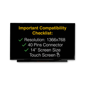 HP 14-FQ0039MS 40 Pins HD Touch Screen Replacement LCD Display With Tools