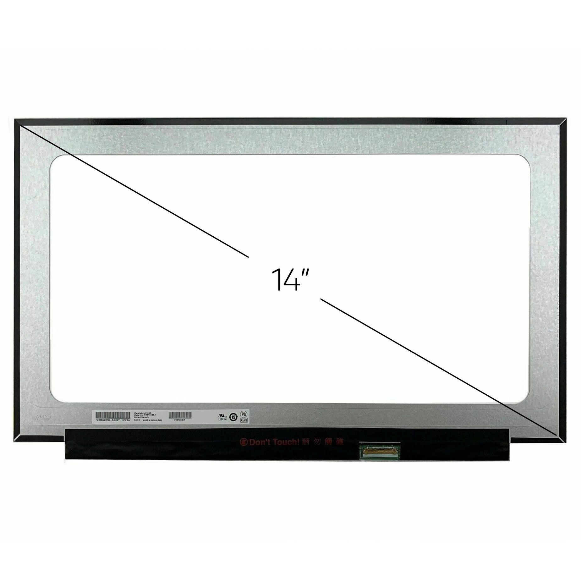Screen Replacement for NV140FHM-N49 FHD 1920x1080 IPS Matte LCD