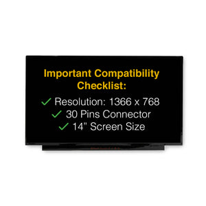 NT140WHM-N43 V8.0 30 Pins Screen Replacement LCD LED Display With Tools