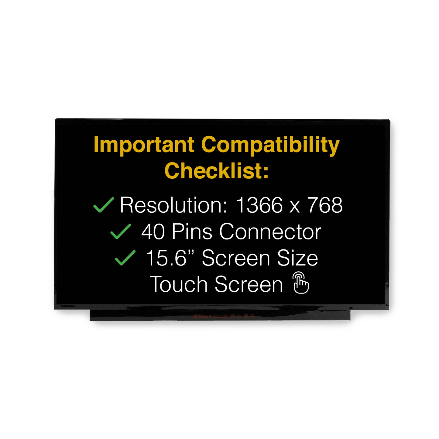 B156XTK02.1 Replacement Touch Screen 40 Pins LCD LED Display With Tools