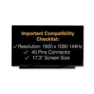 MSI GF75 THIN 9RCX Screen Replacement LCD Display With Tools