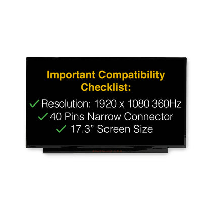 NV173FHM-NX1 40 Pins FHD 1920x1080 Replacement Screen LED LCD Display