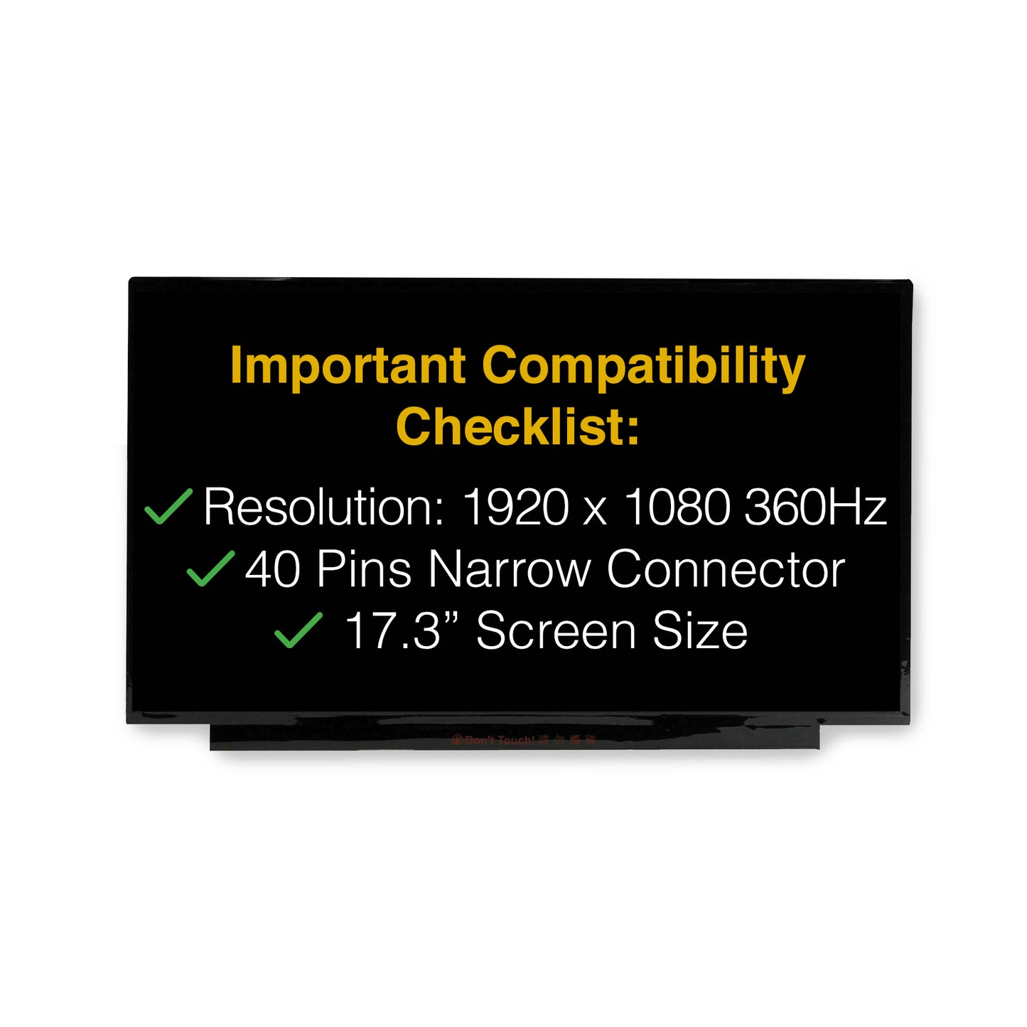 NV173FHM-NX1 V8.0 40 Pins FHD 1920x1080 Replacement Screen LED LCD Display