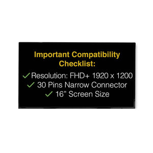 NV160WUM-N45 30 Pins FHD+ Screen Replacement LCD Display With Tools