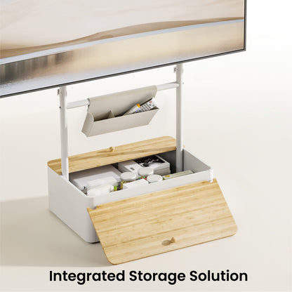 EASEL STUDIO TV CART WITH STORAGE BOX & POUCH