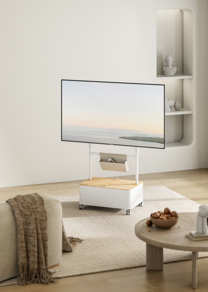 EASEL STUDIO TV CART WITH STORAGE BOX & POUCH