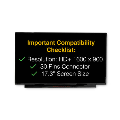 ASUS P1701JA 30 Pins HD+ 1600x900 Replacement Screen LED LCD Display