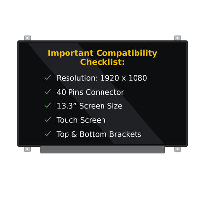 Dell 06GHX8 Replacement Touch Screen 40 Pins FHD 1920x1080 LED LCD Display