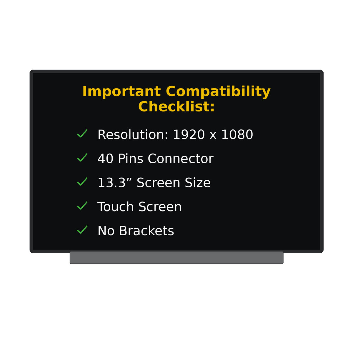 HP L37861-J31 L60610-0015 Replacement Touch Screen 40 Pins FHD 1920x1080