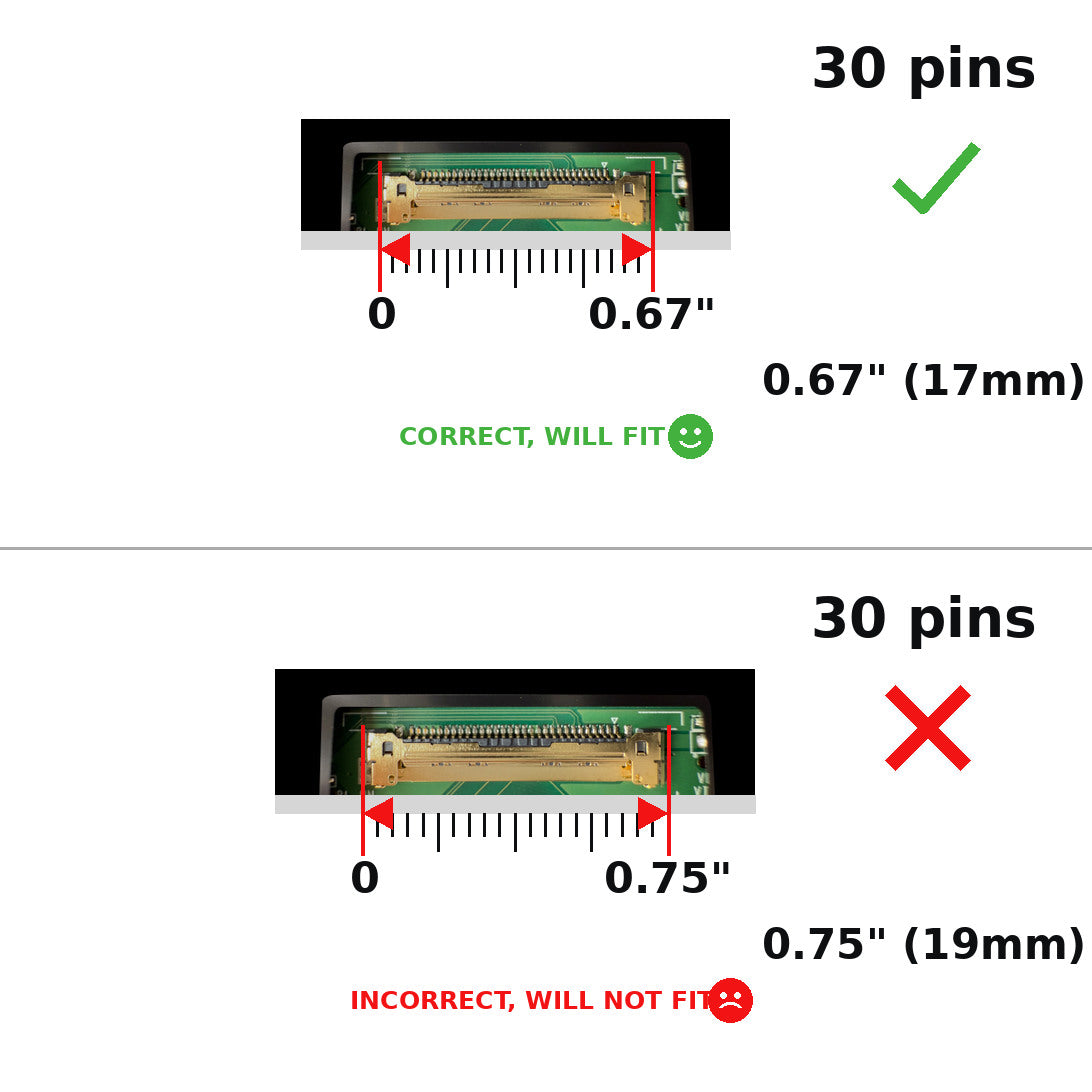 Dell LATITUDE 13 3320 Replacement Screen 30 Pins FHD 1920x1080 LED LCD Display