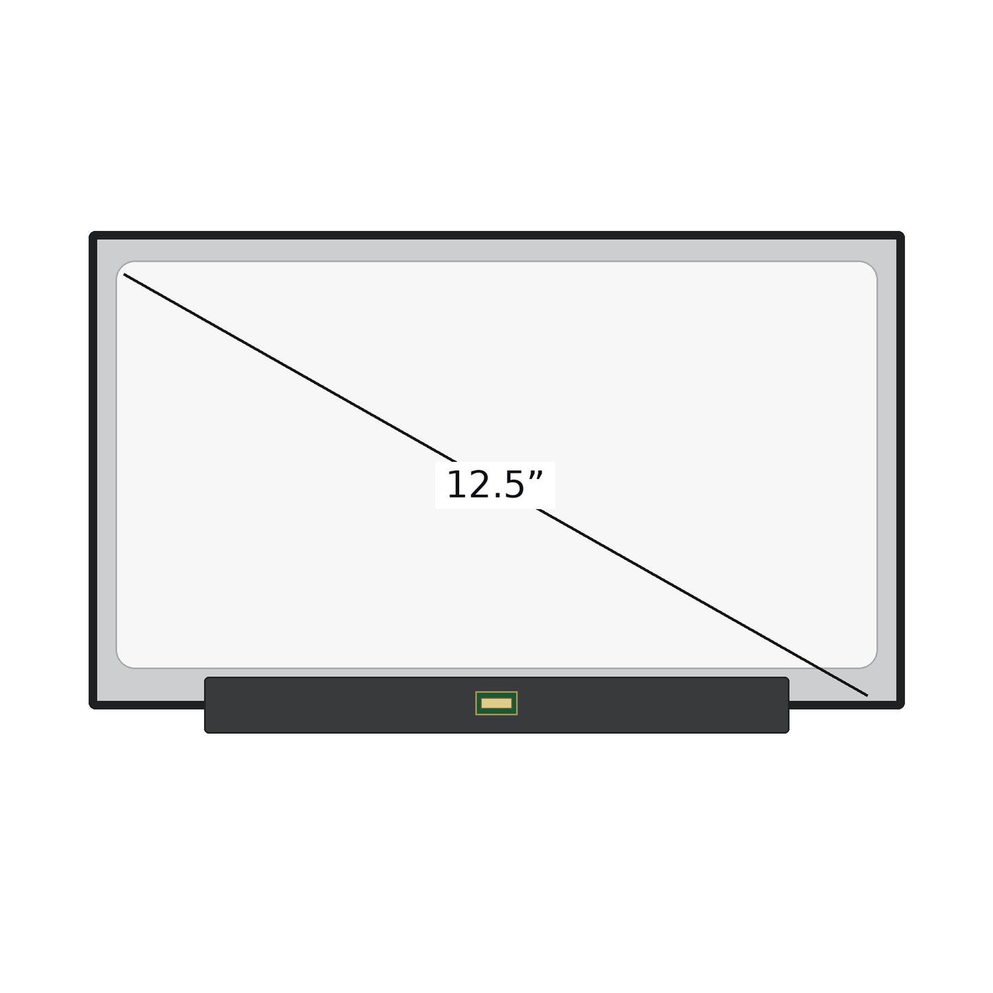 HB125WX1-200 V8.0 Replacement Screen 30 Pins HD 1366x768 LED LCD Display