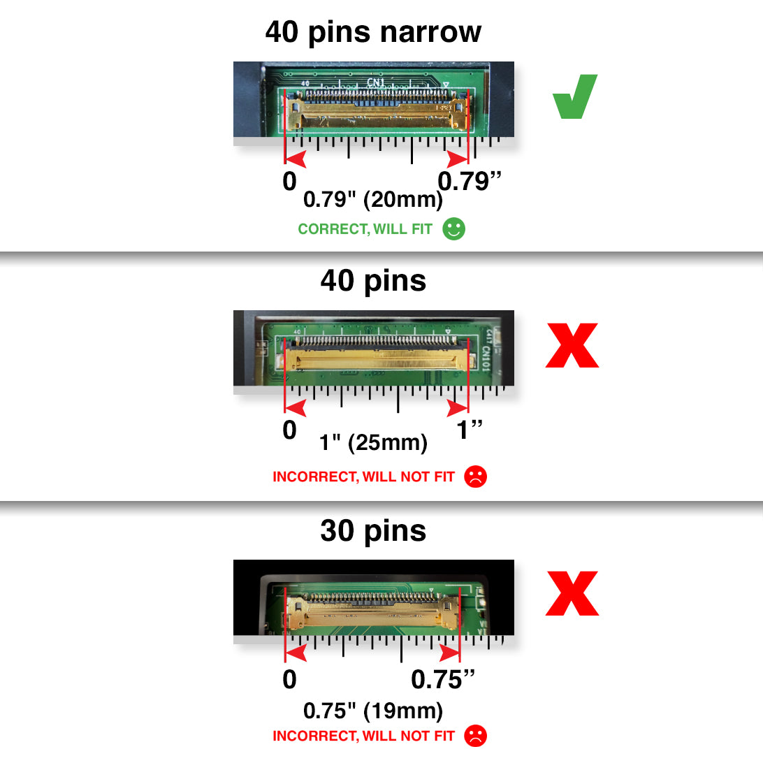 Lenovo THINKPAD L15 (1ST GEN) 30 Pins HD 1366x768 Replacement Screen LED LCD Display