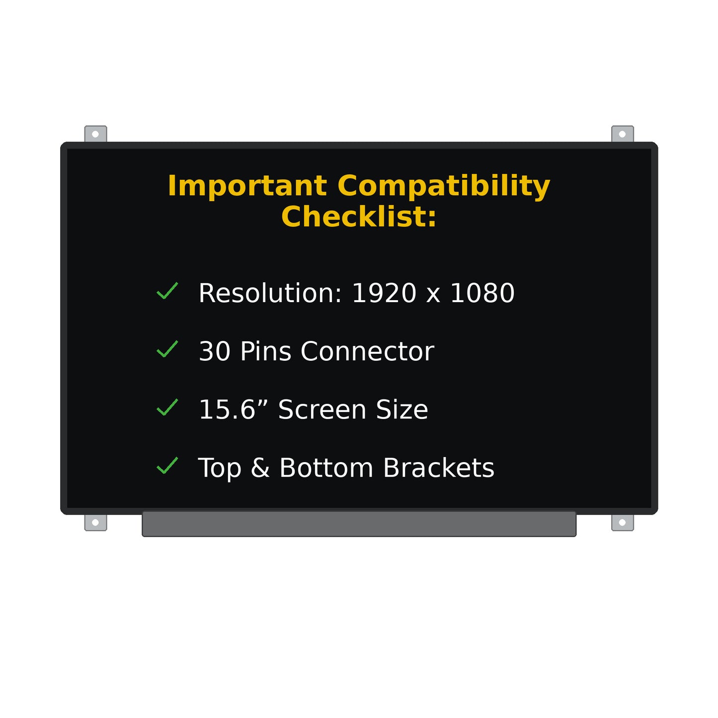 B156HTN05.1 Replacement Screen 30 Pins FHD 1920x1080 LED LCD Display