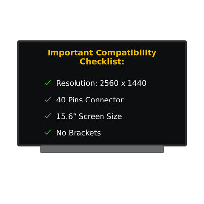 MSI MS-1544 Replacement Screen 40 Pins QHD 2560x1440 LED LCD Display