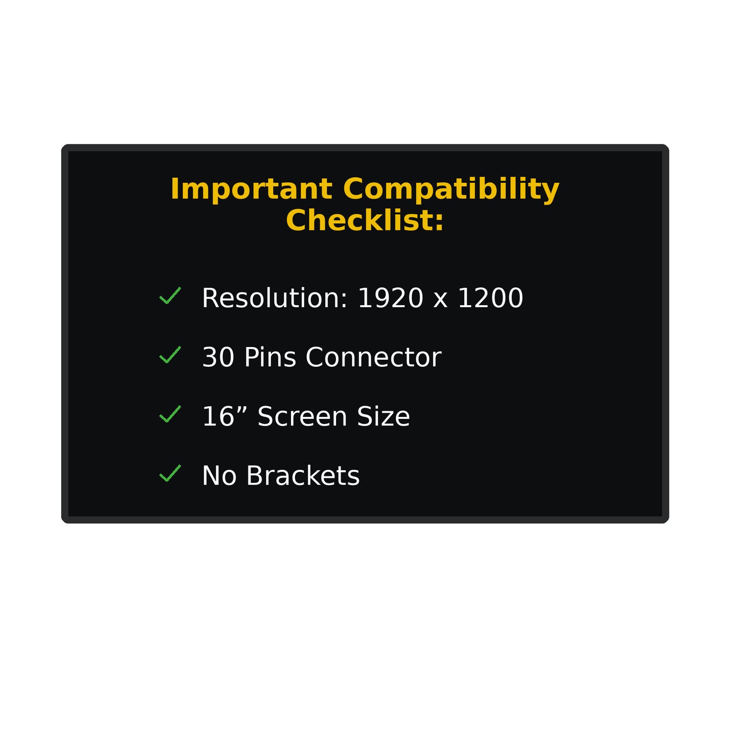 Lenovo THINKPAD E16 GEN 2 Replacement Screen 30 Pins FHD+ 1920x1200 LED LCD