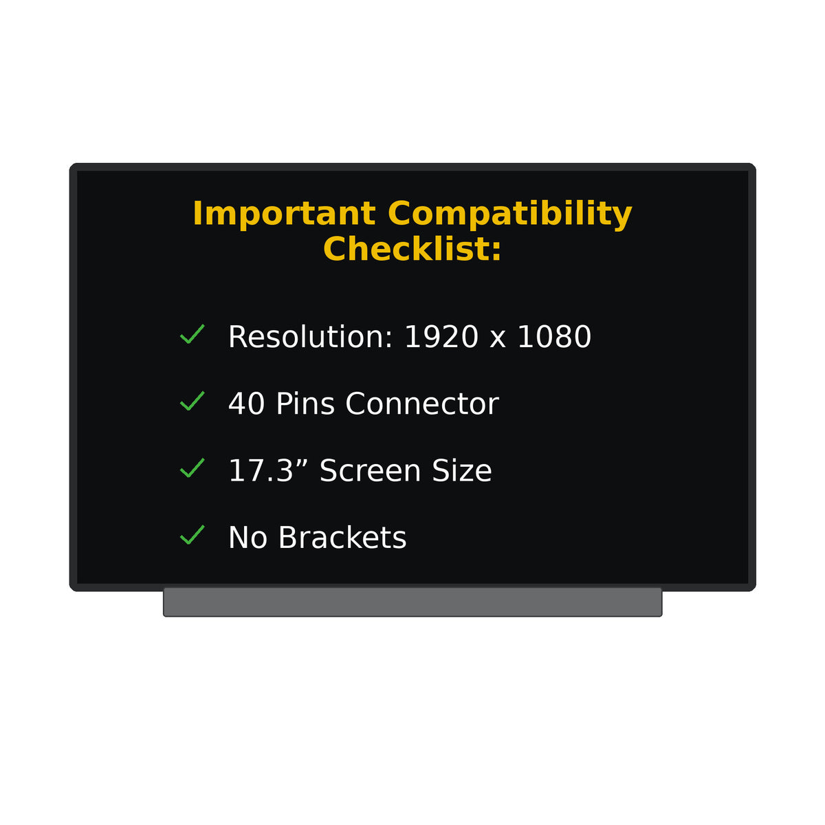 MSI GF75 THIN 9SCSR Replacement Screen LED LCD Display
