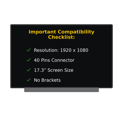 HP OMEN 17-CK1000 Replacement Screen LED LCD Display