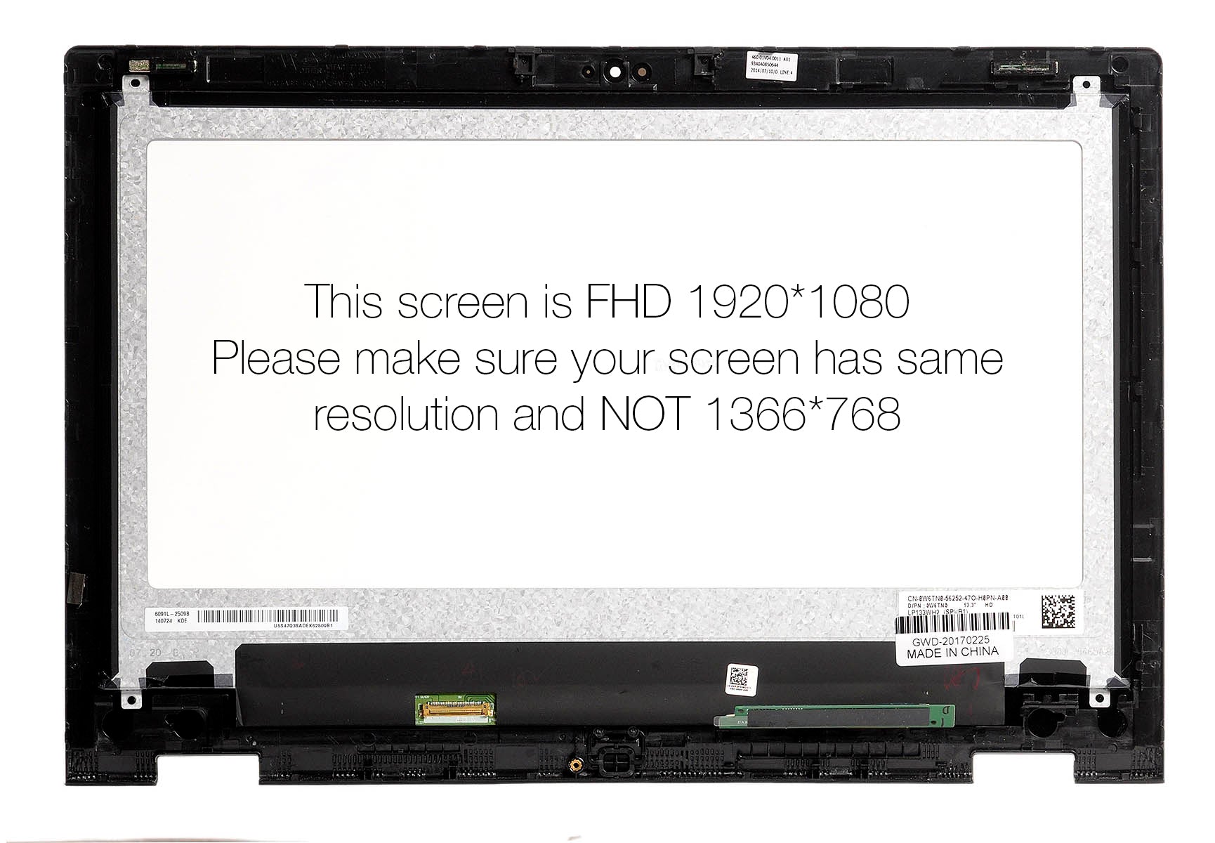 Dell Inspiron 13 7352 7353 7359 YD4WJ FHD Touch LCD  Bezel Assembly